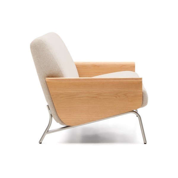 Beež šenillist diivan 165 cm Amsen - Kave Home-image-3