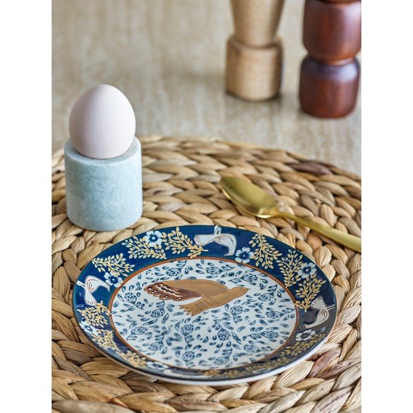 Sinine savinõu magustoidutaldrik ø 16 cm Hezha - Bloomingville-image-1