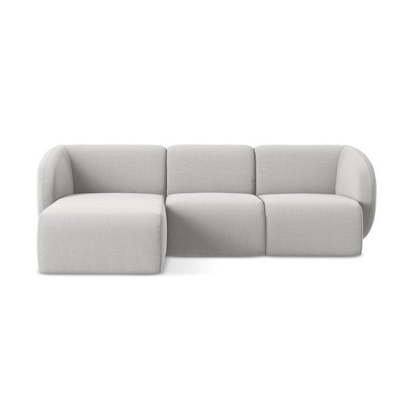 Helehall sametist nurgadiivan (vasak nurk/diivanvoodiga) Lani - Makamii