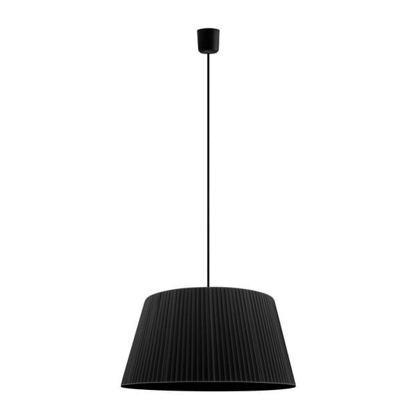 Černé závěsné svítidlo Bulb Attack Dos Plisado, ⌀ 54 cm