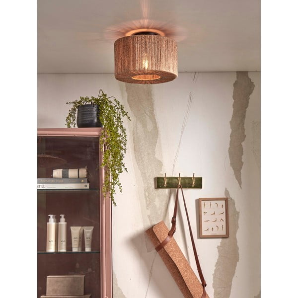 Puiduvärvi džuudist varjugaga laevalgusti ø 30 cm Iguazu - Good&Mojo-image-1