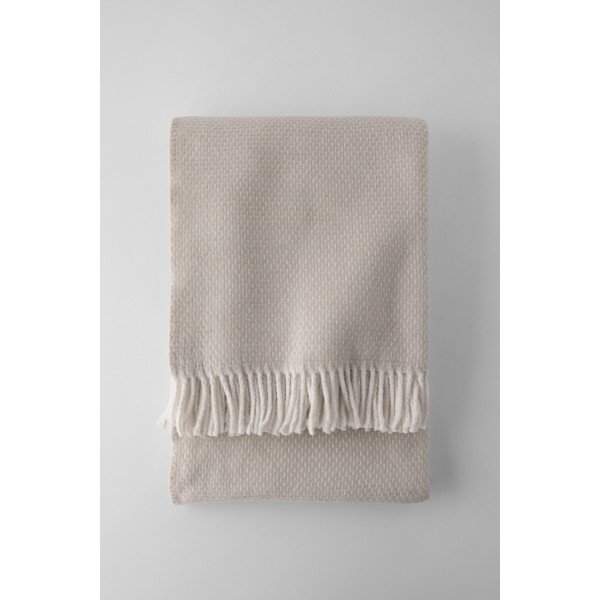 Beež pleed puuvilla seguga 140x180 cm Zen – Euromant