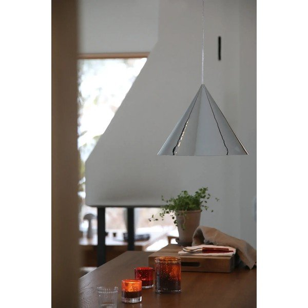 Hõbedane metallist ripplamp metallist lambivarjuga, läbimõõduga 37,5 cm Tip - Markslöjd-image-3