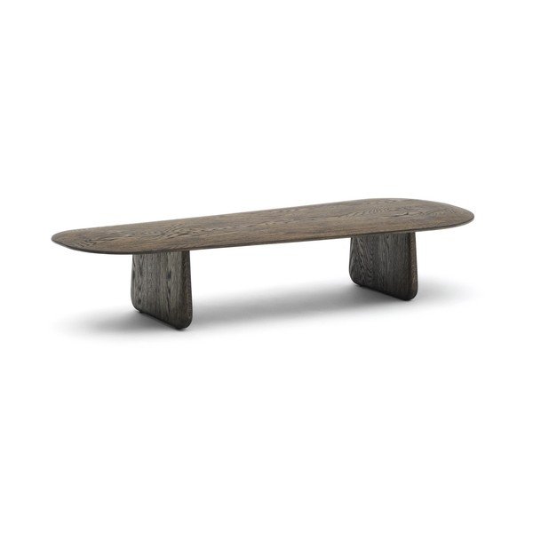 Tumepruun tammepuidust diivanilaud 64x146 cm Pirita - Kave Home