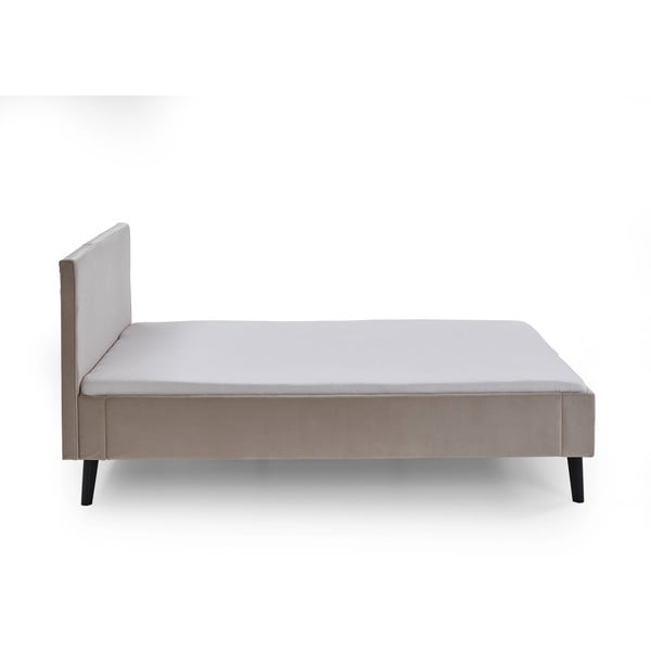 Beež polsterdatud kaheinimesevoodi 140x200 cm Leira - Meise Möbel-image-3
