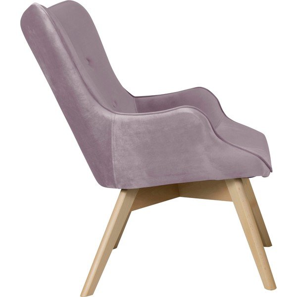 Lavendlivärvi sametist tugitool Niko - Ropez-image-3