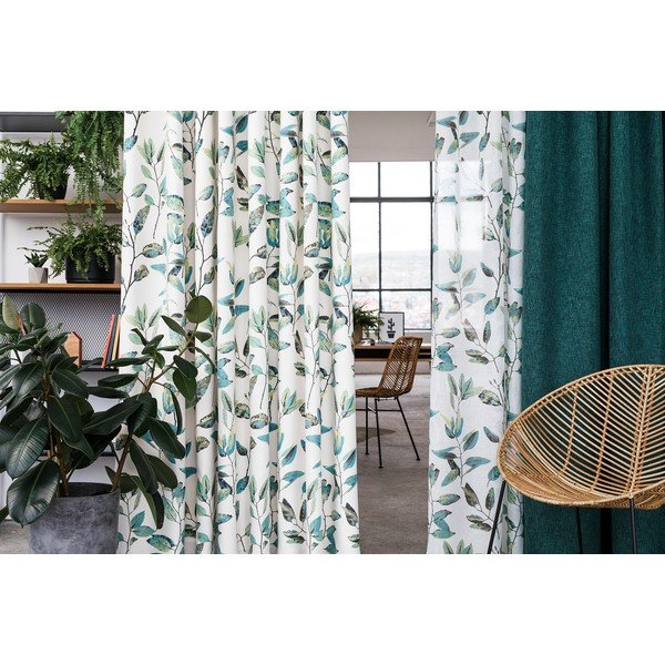 Roheline-kreem kardin 210x260 cm Maui - Mendola Fabrics-image-3