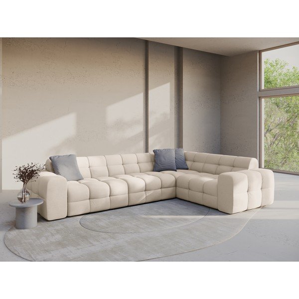 Beež nurgadiivan (parem nurk/L-kujuline) Kendal - Micadoni-image-1