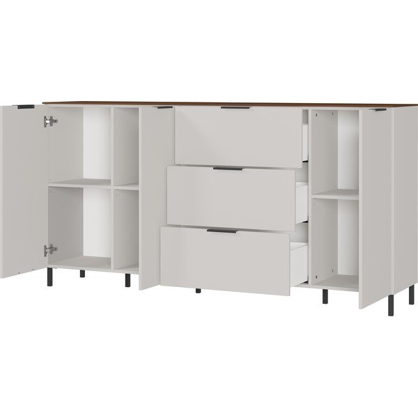 Hall ja beež madal kapp pähklipuust 192x98 cm California - Germania-image-2