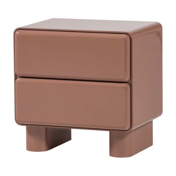 Roosa läikiv öökapp Lustra - WOOOD-image-2