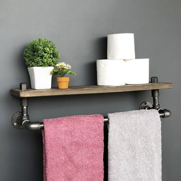 Puidust riiul konksudega Raffan Pipe BoruRaf - Evila Originals-image-2