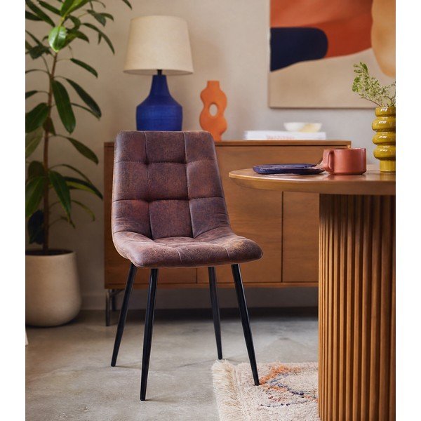 2 tumepruunist söögitooli komplekt Middelfart - House Nordic-image-3