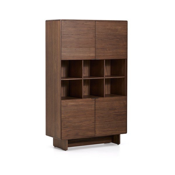 Tumepruun kapp 100x163x40 cm Norlen - Kave Home-image-3