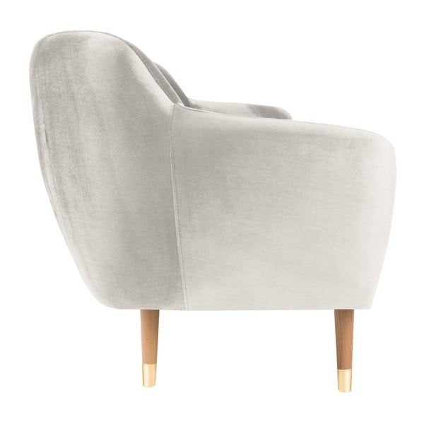 Kreemjas sametne diivan , 158 cm Benito - Mazzini Sofas-image-3