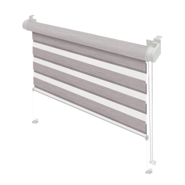 Taupe ruloo 72,5x150 cm Zebra Silvalin - Gardinia-image-1