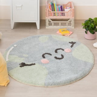 Sinine pestav käsitsi kootud puuvillane laste vaip ø100 cm Big Big World - Lorena Canals