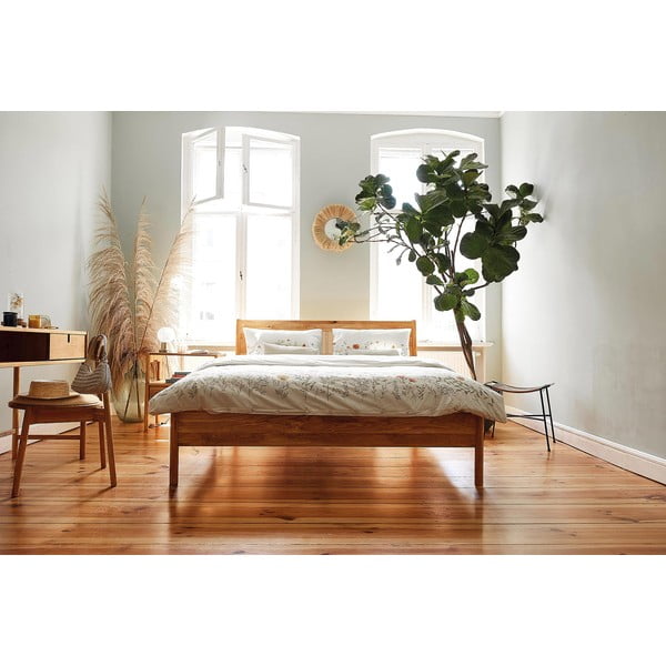 Tammepuust kaheinimesevoodi rotangist peaplaadiga 160x200 cm Pola - The Beds-image-4