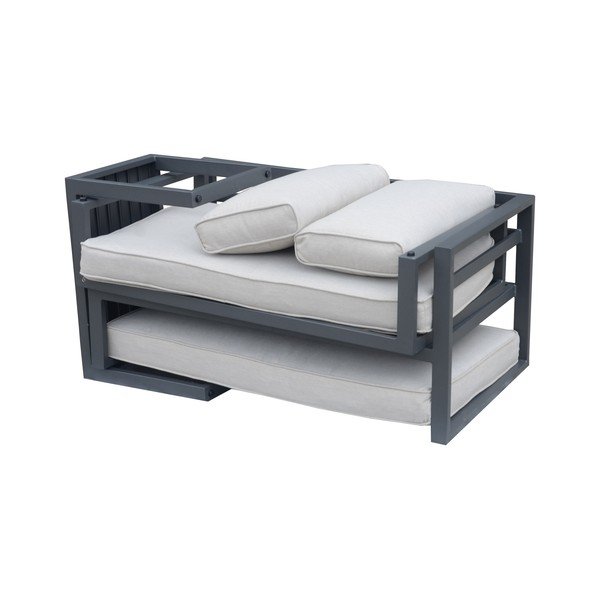Must-valge aiasaali komplekt 4-le inimesele Jackson - Rojaplast-image-1