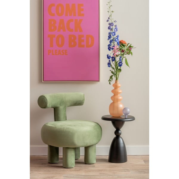 Must metallist ümmargune abilaud ø 34 cm Folly – Leitmotiv-image-1