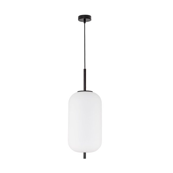 Valge/must klaasist ripplamp ø 22 cm Lato - Nova Luce