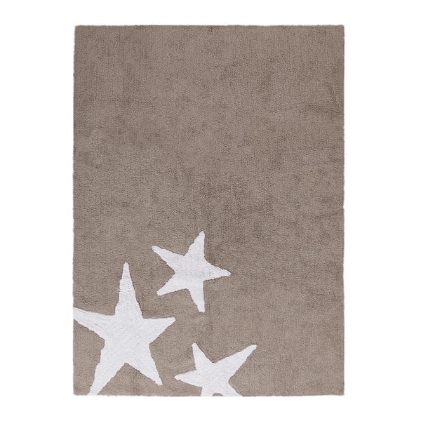 Béížový bavlněný ručně vyráběný koberec Lorena Canals Three Stars, 120 x 160 cm