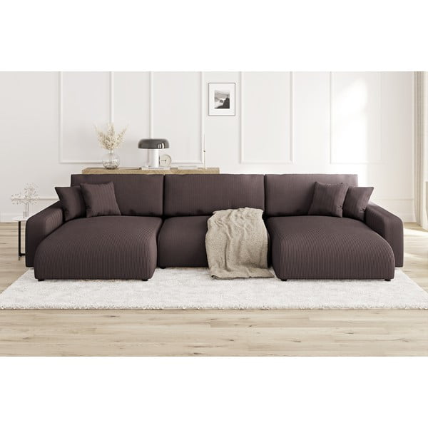 Pruun velvetist panipaigaga nurgadiivanvoodi Sara - Ropez-image-1