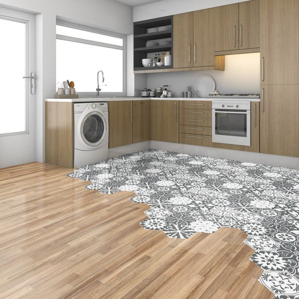 10 põrandakleebise komplekt kuusnurkadega , 20 x 18 cm Rosito - Ambiance-image-2