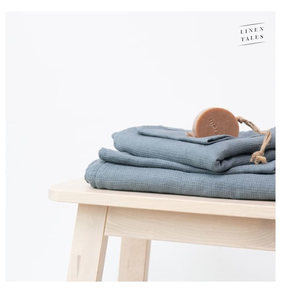 Sinine linane rätik 30x30 cm - Linen Tales-image-3