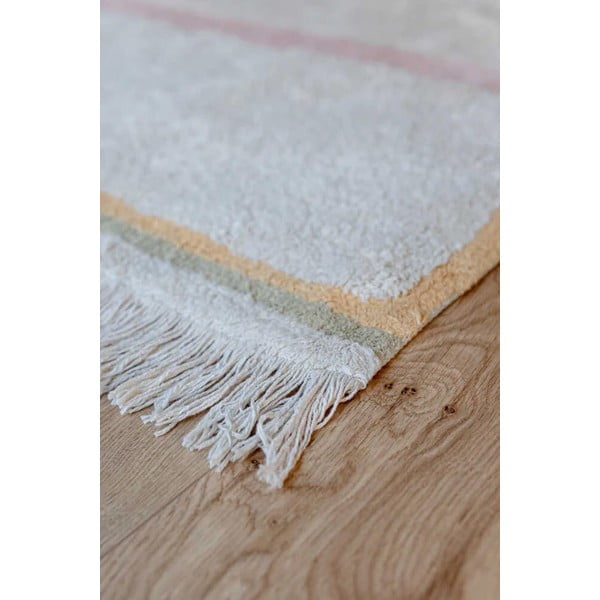 Roosa-kreem pestav käsitsi kootud puuvillane vaip 200x300 cm Lanes Vintage Nude - Lorena Canals-image-3