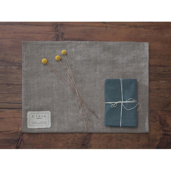 4 linasest salvrätikust koosnev komplekt Türkiissinine, 43 x 43 cm - Really Nice Things-image-2