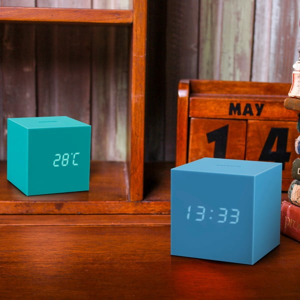 Azuursinine LED äratuskell Gravity Cube Gravity Cube Click - Gingko-image-4