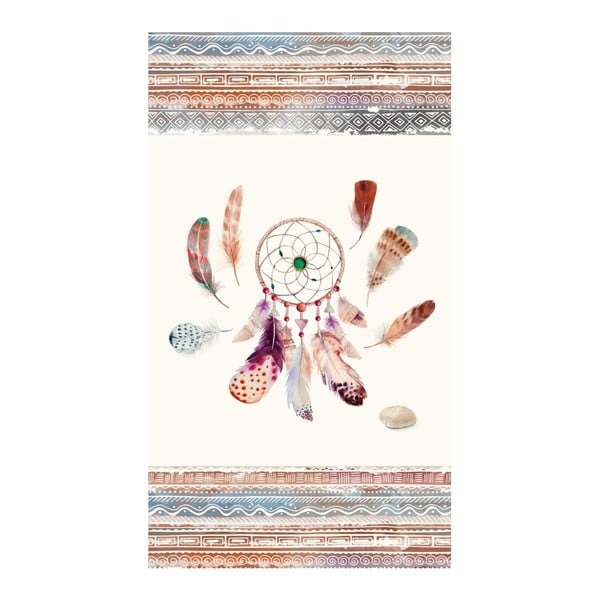 Plážová osuška s potiskem Good Morning Feathers, 100 x 180 cm