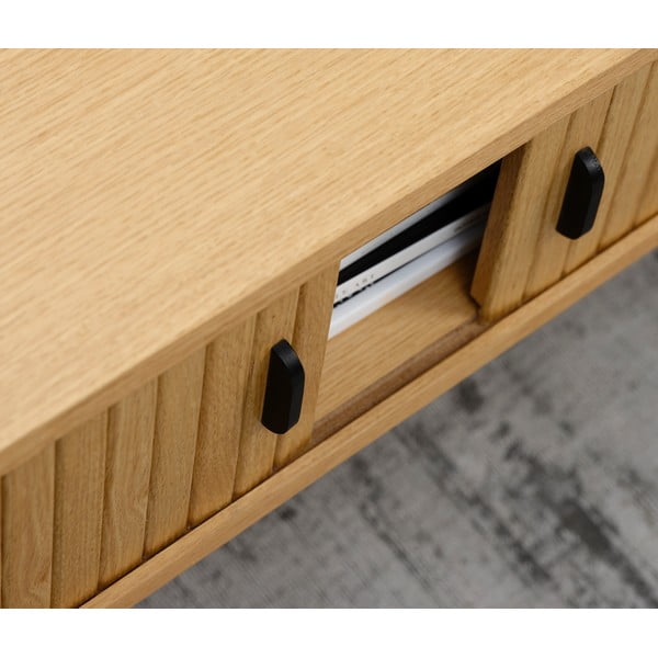 Naturaalset värvi tammepuidust kohvilaud 60x120 cm Nola - Unique Furniture-image-3