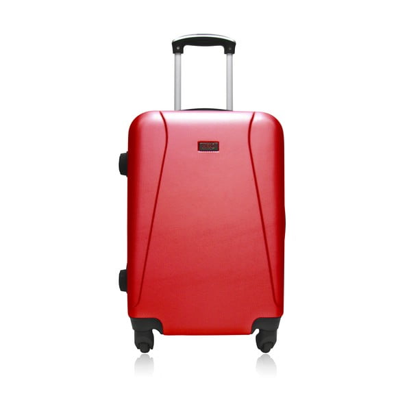 Červený cestovní kufr na kolečkách Hero Lanzarote, 61 l