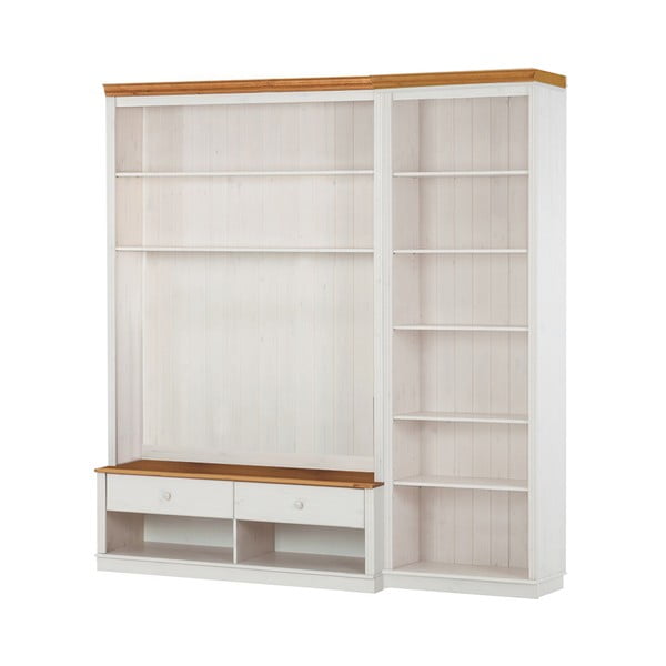 Valge männi täispuidust TV-komplekt 214x223x34 cm Anita – Støraa-image-1