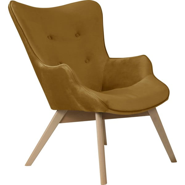 Sinepivärvi sametist tugitool Niko - Ropez