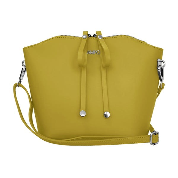 Žlutá kožená kabelka Lampoo Kalina