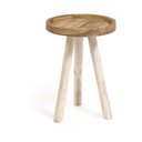 Ümmargune tiikpuidust abilaud ø 35 cm Glenda - Kave Home