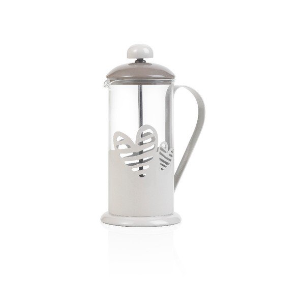 Bílý French Press na kávu či čaj Brandani Batticuore, 350 ml-image-1