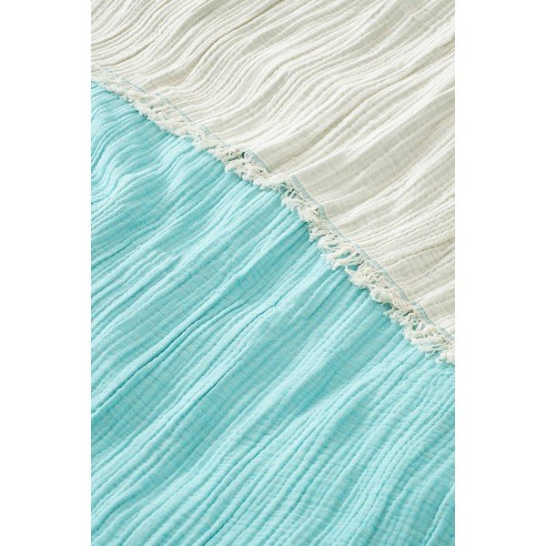 Türkiissinine musliinist voodikate 170x250 cm Muslin - Mijolnir-image-1