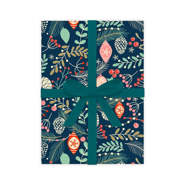 5 lehte pakkepaberit, 50 x 70 cm Baubles and Berries - eleanor stuart-image-2