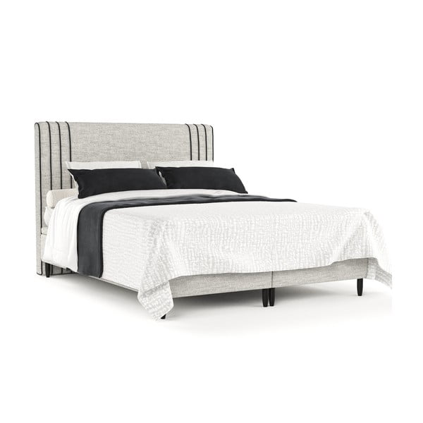 Helehall polsterdatud kaheinimese voodi koos panipaigaga 180x200 cm Musca - Maison de Rêve-image-2