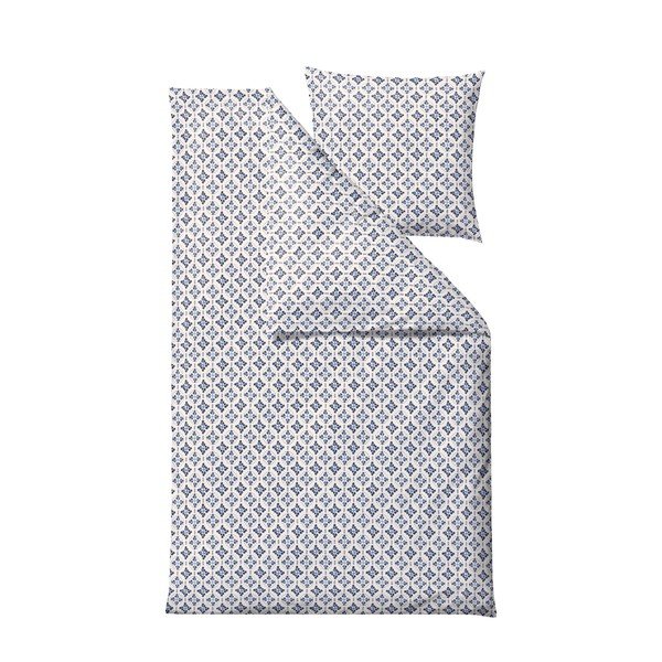Valge-sinine puuvillane voodipesu üheinimesevoodile 140x200 cm Heirloom - Södahl-image-2