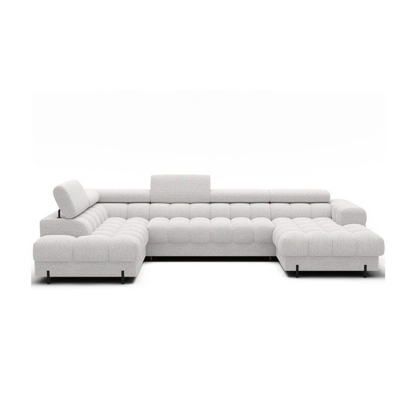 Kreemikas nurgadiivanvoodi buklee kangast (vasak nurk/U-kujuline) Feraria - ELTAP