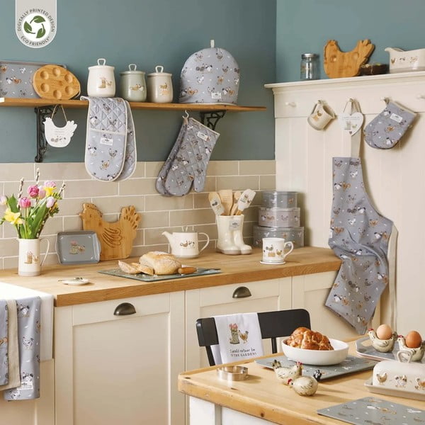 Puuvillased pajakindad 2tk komplektis Hen House - Cooksmart ®-image-1