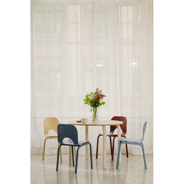 Ümmargune söögilaud tammepuust pealispinnaga, ø 100 cm Meko - noo.ma-image-1