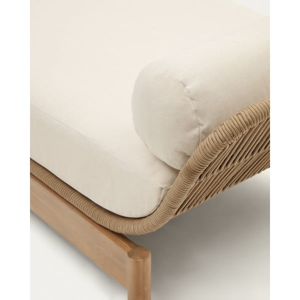 Kreem-puiduvärvi akaatsia täispuidust aiadiivan Catalina - Kave Home-image-4