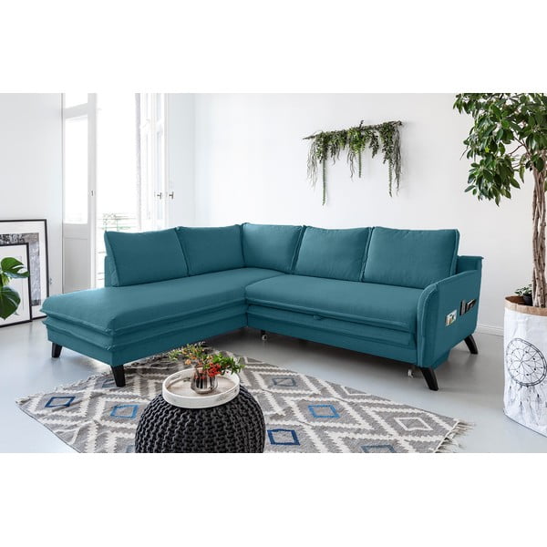 Türkiissinine nurgas diivanvoodi L, vasakpoolne nurk Charming Charlie - Miuform-image-4