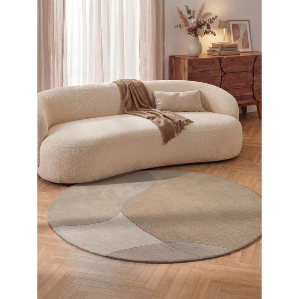Beež villane ümmargune vaip ø 160 cm Ovia - Villeroy&Boch-image-4