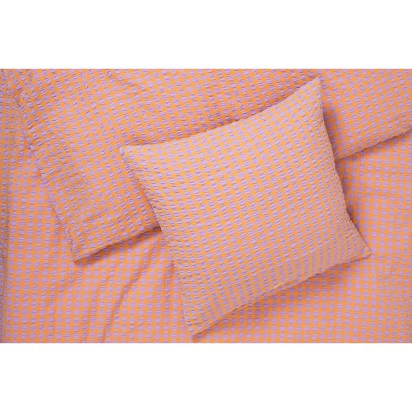 Krepp üheinimesevoodipesu oranž-lavendli värvi 140x200 cm Bæk&Bølge - JUNA-image-2